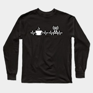 Coffee and ham radio enthusiast Vintage Amateur Radio coffee Long Sleeve T-Shirt